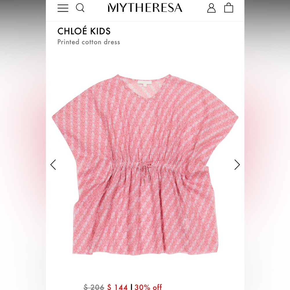 Chloe girls heart print dress